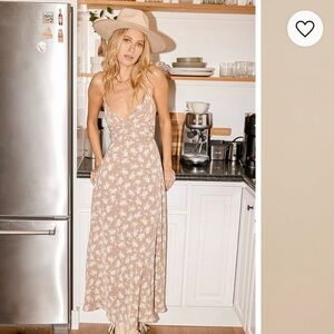 Picturesque Moments Brown Floral Print Strappy Maxi Dress